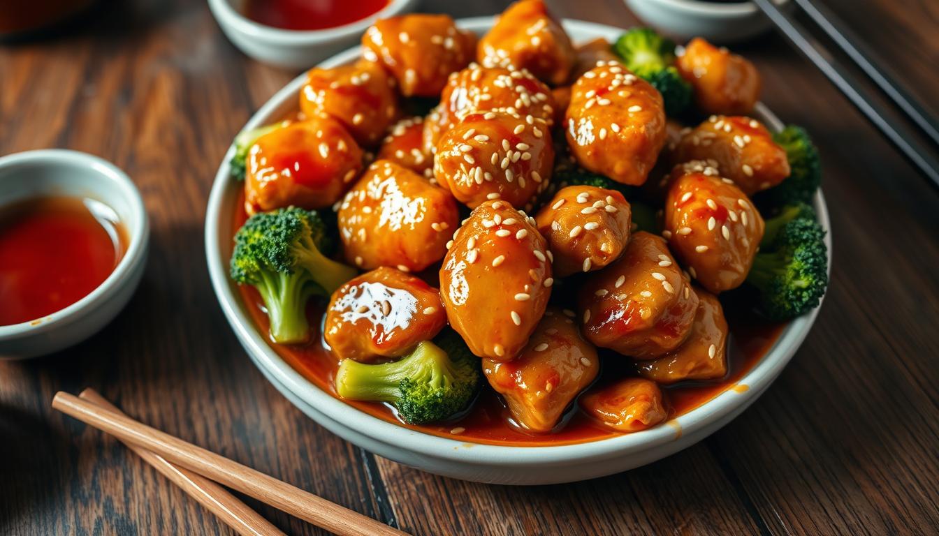 Sesame Chicken with Broccoli